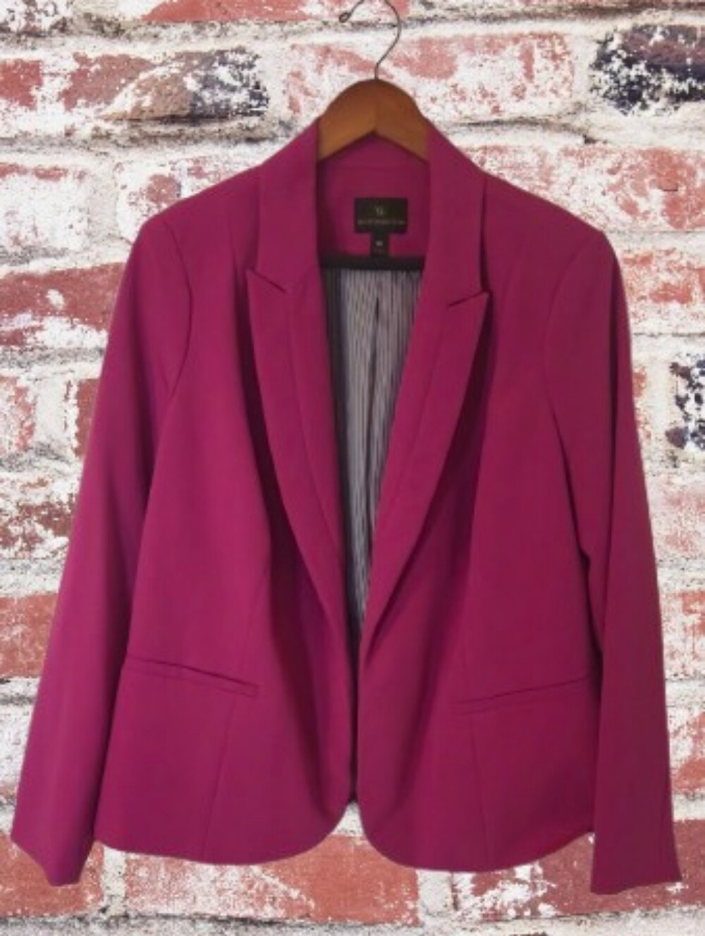Worthington size 1X Women's Fuchsia Open-Front Blazer